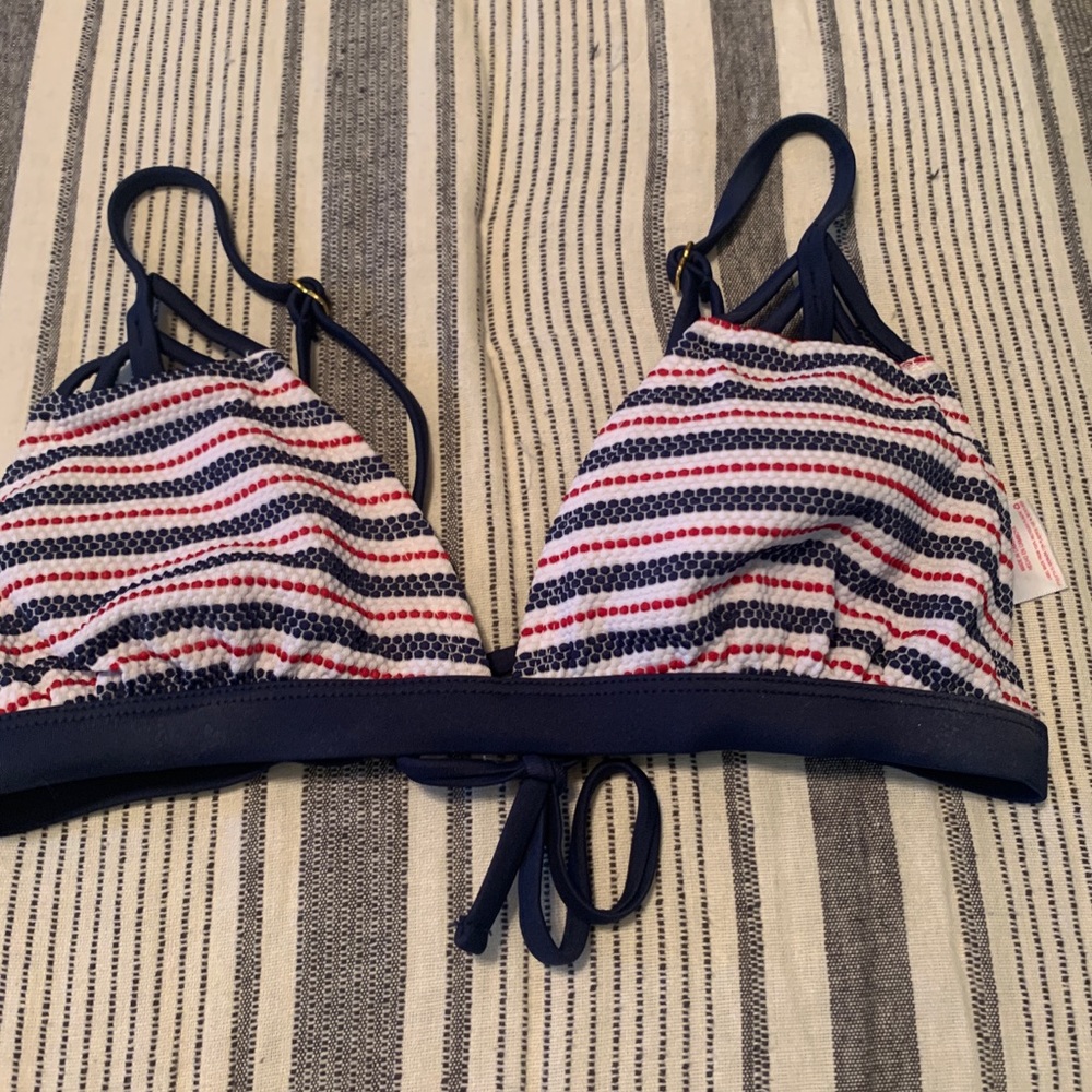Red white and blue bikini top